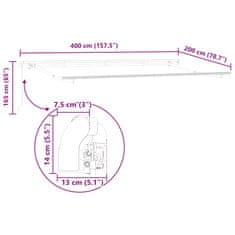 Vidaxl Okvir tende Antracit 4 x 2 m Kovina