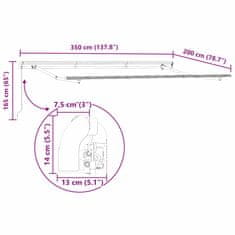 Vidaxl Okvir tende Antracit 3.5 x 2 m Kovina