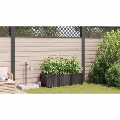 Vidaxl Vrtni lončki 1 kos Pletenje Rjava 120 x 40 x 37.5 cm Plastika