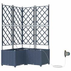 Vidaxl Vrtni lončki 1 kos Mreža Siva 80 x 80 x 142 cm Plastika