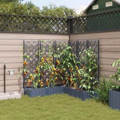 Vidaxl Vrtni lončki 1 kos Mreža Siva 120 x 120 x 126 cm Plastika