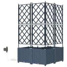 Vidaxl Vrtni lončki 1 kos Mreža Siva 80 x 80 x 142 cm Plastika