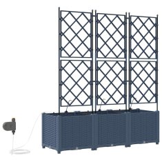Vidaxl Vrtni lončki 1 kos Mreža Siva 120 x 40 x 142 cm Plastika