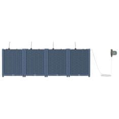Vidaxl Vrtni lončki 1 kos Pletenje Siva 160 x 40 x 52 cm Plastika