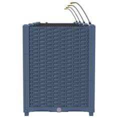 Vidaxl Vrtni lončki 1 kos Pletenje Siva 160 x 40 x 52 cm Plastika