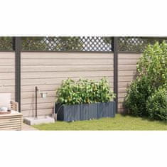Vidaxl Vrtni lončki 1 kos Svetlo siva 120 x 40 x 37.5 cm Plastika