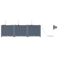Vidaxl Vrtni lončki 1 kos Svetlo siva 120 x 40 x 37.5 cm Plastika