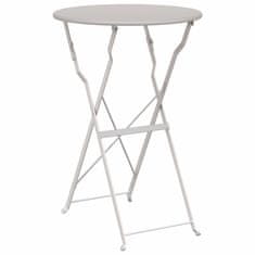 Vidaxl Zložljiva bistro miza Bež Ø50 x 71 cm, jekleno