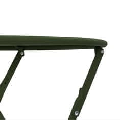 Vidaxl Bistro miza Temno zelena Ø50x71 cm Praškasto lakirano jeklo