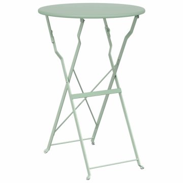 Vidaxl Bistro miza Svetlo meta Ø50x71 cm Praškasto lakirano jeklo