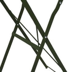 Vidaxl Bistro miza Temno zelena Ø50x71 cm Praškasto lakirano jeklo