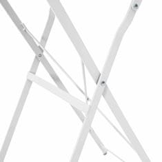 Vidaxl Zložljiva Bistro Miza Bela Ø50 x 71 cm, Praškasto Premazano Jeklo