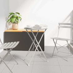 Vidaxl Zložljiva bistro miza Bež Ø50 x 71 cm, jekleno