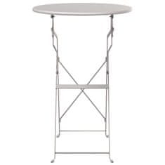 Vidaxl Zložljiva bistro miza Bež Ø50 x 71 cm, jekleno