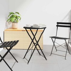 Vidaxl Zložljiva Bistro Miza Antracit Ø50 x 71 cm, Praškasto Premazano Jeklo