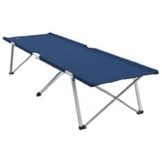 Vidaxl Zložljiva kampirna postelja Modra 62 x 194 x 42 cm