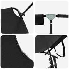 Vidaxl Zložljiv ležalnik 2 pcs Črna 190 x 57 x 81 cm oxford