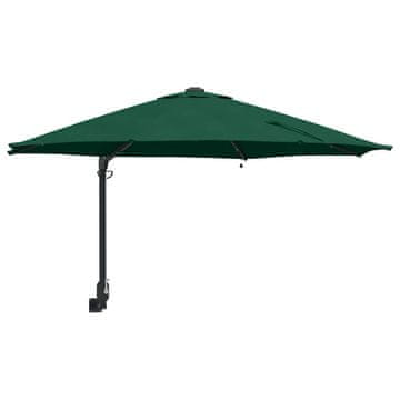 Vidaxl Vrtni dežnik Zelena 248 x 248 x 148 cm Poliester in jeklo