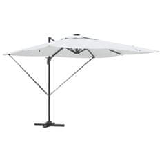 Vidaxl Roma Cantilever Sončnik z LED osvetlitvijo - Pesek - 286 x 285 x 270 cm - Aluminij