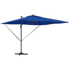 Vidaxl Cantilever Roma dežnik z LED lučmi v azurno modri barvi – 286 x 285 x 270 cm, aluminijast.