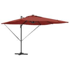 Vidaxl Roma Izvlečni Senčnik z LED osvetlitvijo v terracotta - 286 x 285 x 270 cm, aluminij.