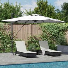 Vidaxl Roma Cantilever Sončnik z LED osvetlitvijo - Pesek - 286 x 285 x 270 cm - Aluminij