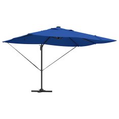 Vidaxl Cantilever Roma senčnik s LED svetili, modra, 352 x 251 x 265 cm, aluminij