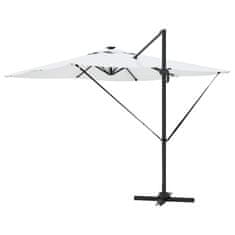 Vidaxl Roma Cantilever Sončnik z LED osvetlitvijo - Pesek - 286 x 285 x 270 cm - Aluminij