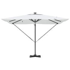 Vidaxl Roma Cantilever Sončnik z LED osvetlitvijo - Pesek - 286 x 285 x 270 cm - Aluminij
