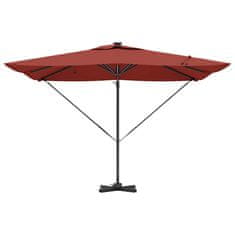 Vidaxl Roma Izvlečni Senčnik z LED osvetlitvijo v terracotta - 286 x 285 x 270 cm, aluminij.