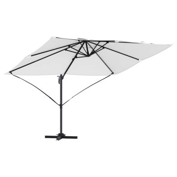 Vidaxl Senčnik 351 x 250 x 260 cm Poliester in aluminij Peščena