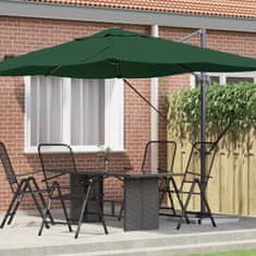 Vidaxl Paviljon Roma Zelen 352x251x260 cm, Aluminij