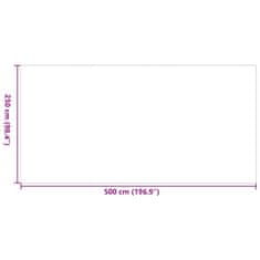 Vidaxl Zunanji preproga Sivo in belo 250 x 500 cm PP