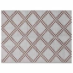 Vidaxl Zunanji preproga Rjava in bela 300 x 400 cm PP