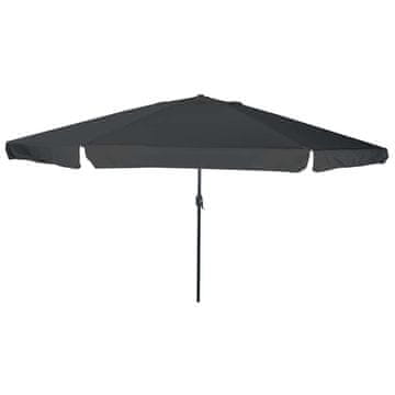 Vidaxl Vrtni dežnik 394 x 394 x 248 cm Poliester in jeklo Antracit