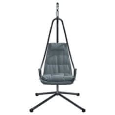Vidaxl Viseči stol v obliki jajca Antracit 94 x 107 x 196.5 cm Jeklo