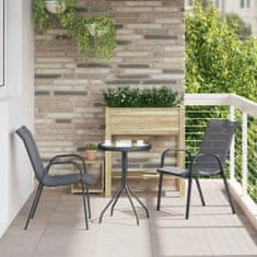 Vidaxl 3-delni bistro set za vrt antracit tekstilen in jeklo
