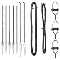 Vidaxl Ograjni stebri 7 pcs Siva Ø32mm 170 cm Pocinkano jeklo