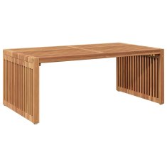 Vidaxl Vrtna stranska miza Rjava 90 x 50 x 36 cm Trdna tikovina