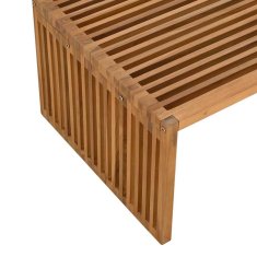 Vidaxl Vrtna stranska miza Rjava 90 x 50 x 36 cm Trdna tikovina