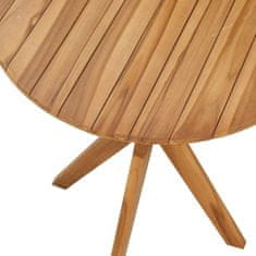 Vidaxl Bistro miza Rjava 70 x 70 x 75 cm Trdna tikovina