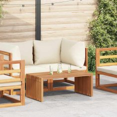 Vidaxl Vrtna stranska miza Rjava 90 x 50 x 36 cm Trdna tikovina