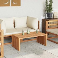 Vidaxl Vrtna stranska miza Rjava 90 x 50 x 36 cm Trdna tikovina