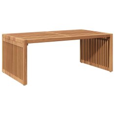 Vidaxl Vrtna stranska miza Rjava 90 x 50 x 36 cm Trdna tikovina