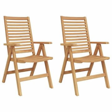 Vidaxl Vrtni stoli 2 pcs Rjava 52 x 64.5 x 108 cm Trden akacijev les