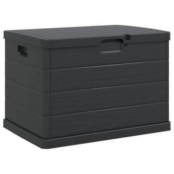 Vidaxl Škatla za shranjevanje v vrtu Antracit 77.5 x 54.5 x 53 cm