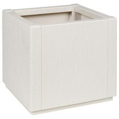Vidaxl vrtni pladenj bele barve, 36 x 36 x 35 cm, PP