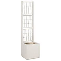 Vidaxl Vrtni Odtok s Trelisom, Bela, 36 x 36 x 140 cm, PP