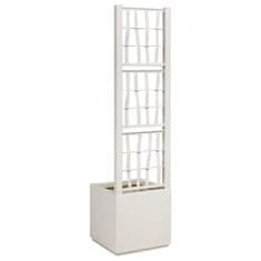 Vidaxl Vrtni Odtok s Trelisom, Bela, 36 x 36 x 140 cm, PP