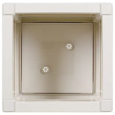 Vidaxl vrtni pladenj bele barve, 36 x 36 x 35 cm, PP